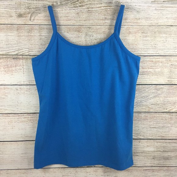 Spring & Mercer Camisole Tank Top Solid Blue - Picture 1 of 9